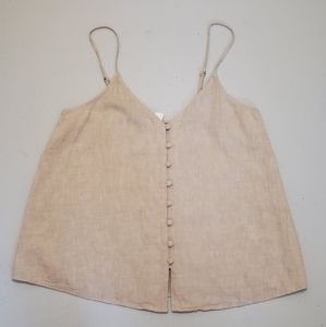 Nordstrom BP Linen-Blend Button Front Cami
